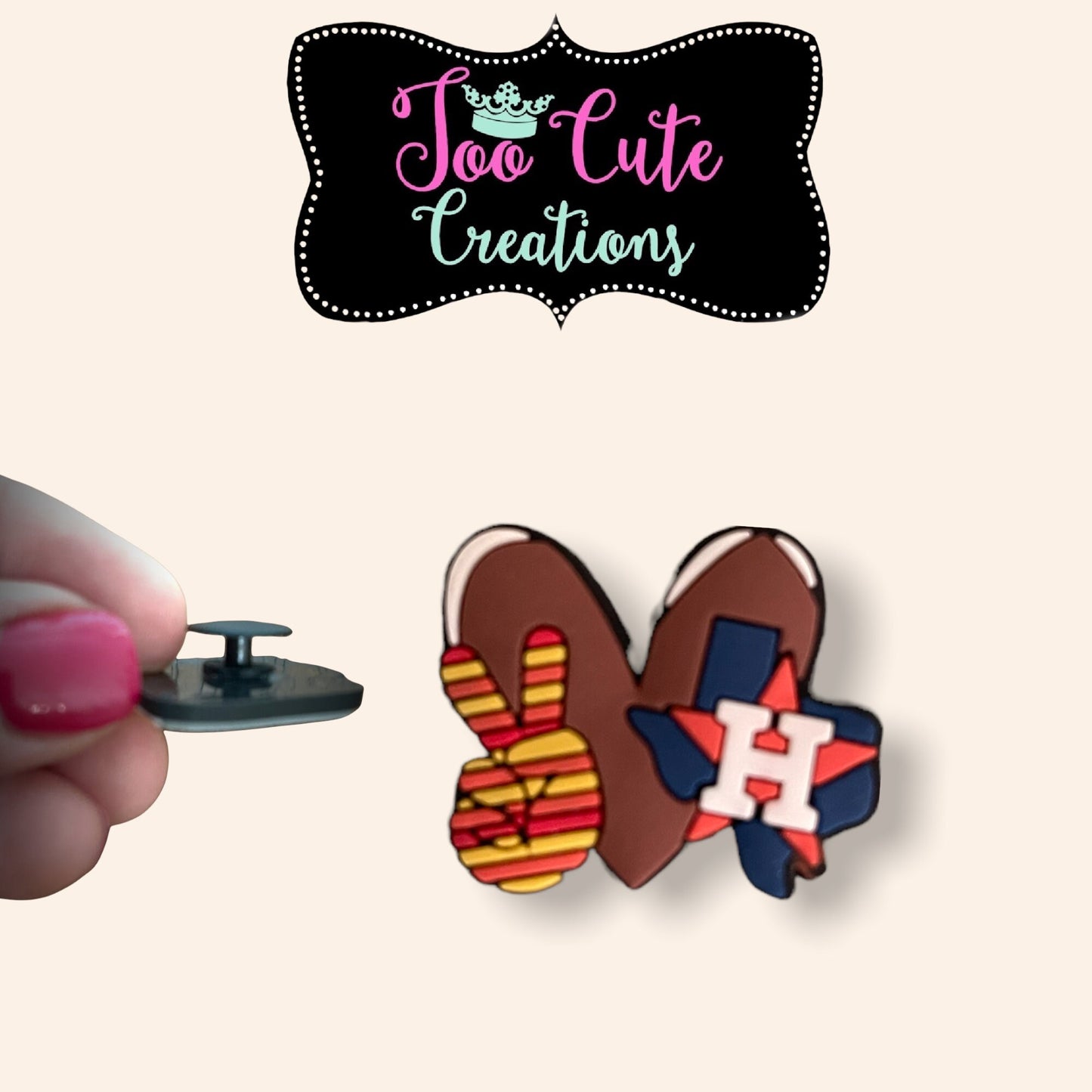 Peace Love Astros, Houston Astros Shoe Charm, MLB Shoe Charm, Astros Baseball, Bregman, Altuve