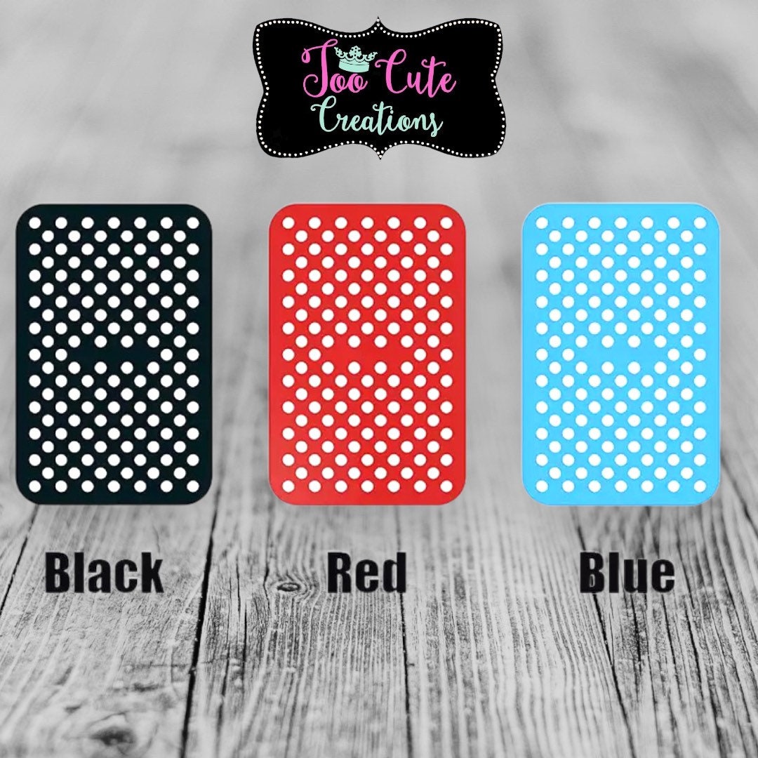 Croc Charm Holder/Organizer with FREE Daisy Charm, Rolls up, Red/Black/Blue/ Storage Mat