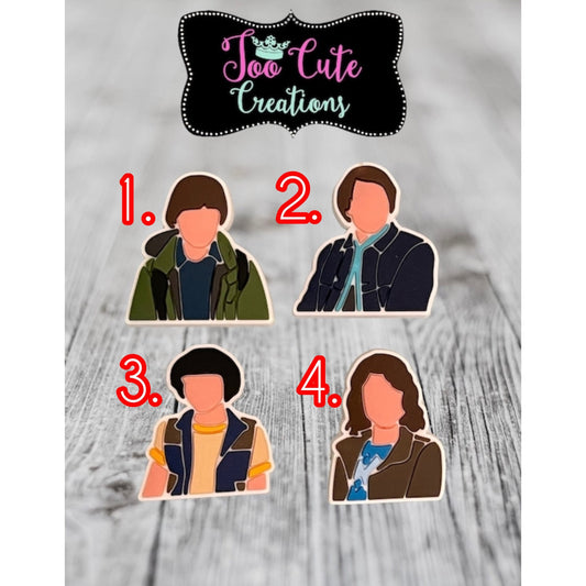 Stranger Thing Inspired Character Croc Charms- Mike, Jonathan, Nancy, Will- Croc Charms | Lit Croc Charms