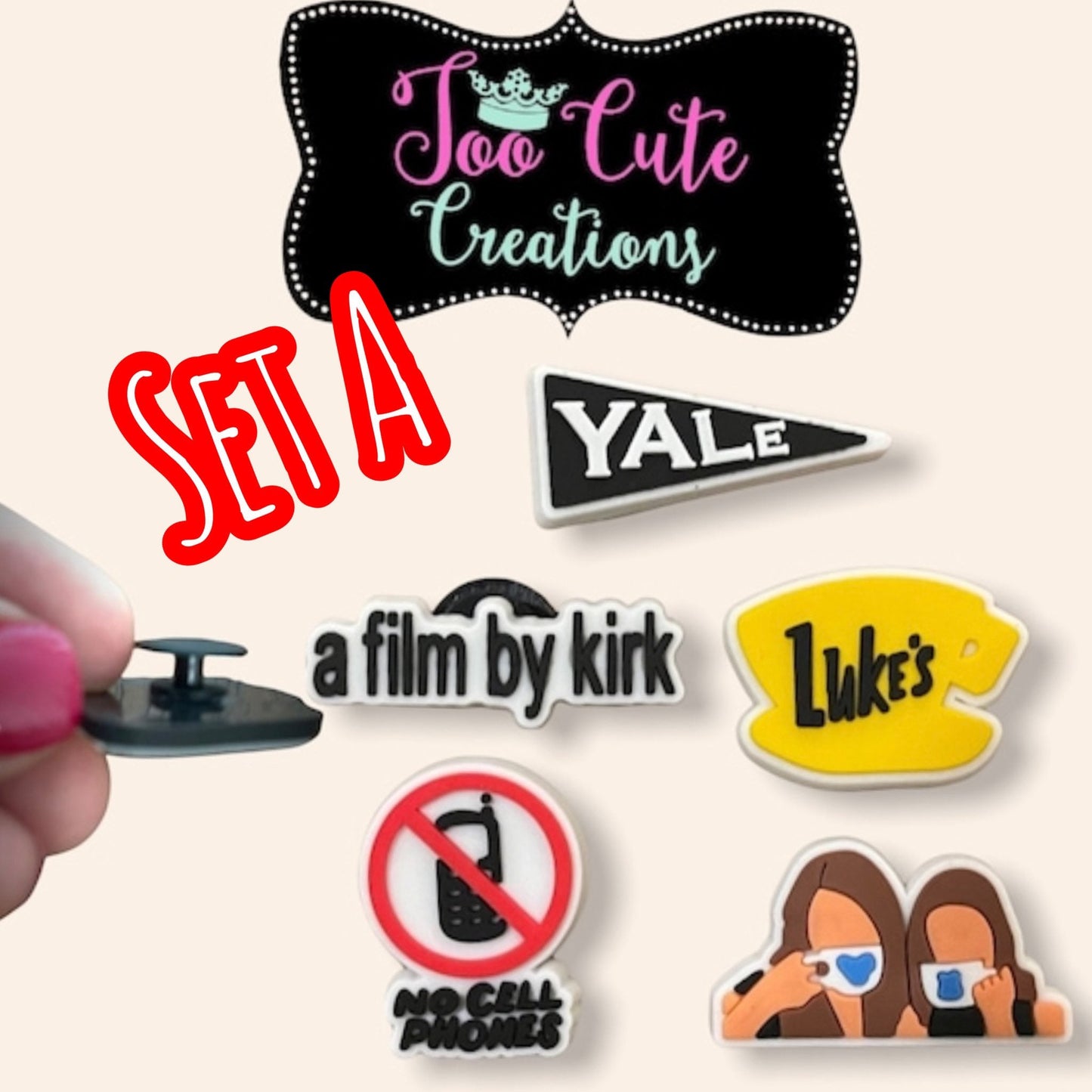 Gilmore Girls Shoe Charms, TV Series, Luke’s/a film by Kirk
