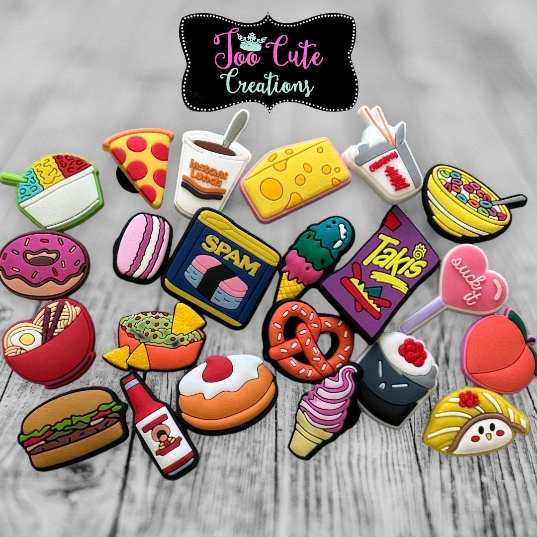 Snacks, Food, Treats Croc Charm, Junk Food Croc Accessories, Lit