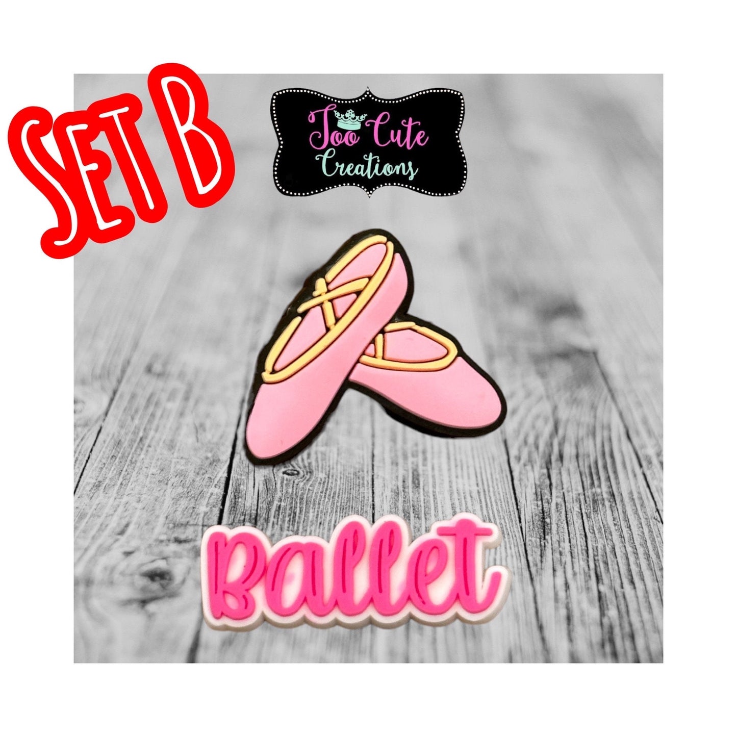 Dance, Ballet, Dancer, Ballet Shoe Croc Charms, Shoe Charms, Croc Charm, Shoe Accessory