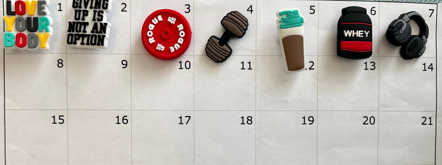 Fitness, Weight Lifting, Workout, Health, Power Lifting Shoe Croc Charms, Shoe Charms, Croc Charm, Shoe Accessory