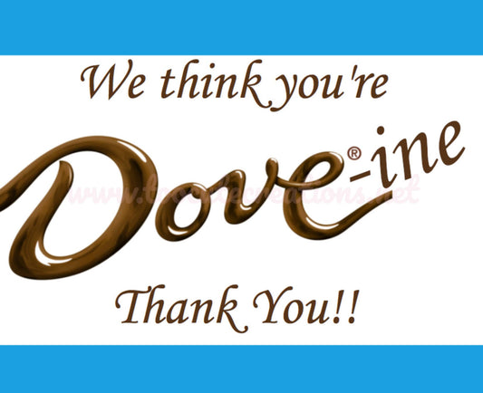 Dove Thank You Tags// Candy Tags for Teacher Appreciation//Staff Gift//Secretary Gift