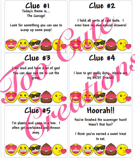 5 Kids Indoor Scavenger Hunts, 5 Emoji House Scavenger Hunt, Rainy Day Activities!