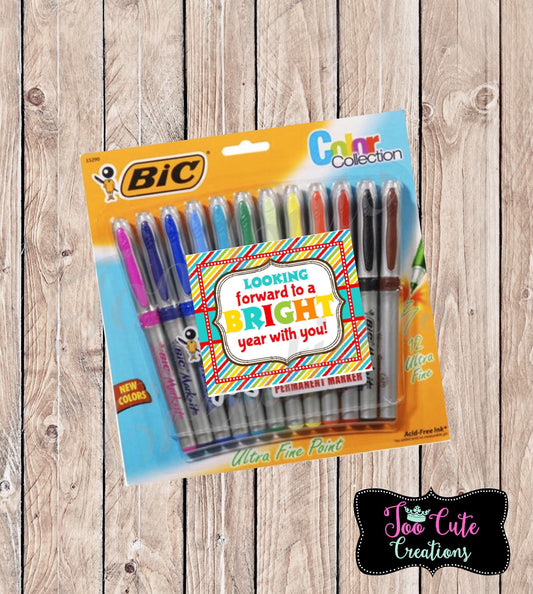 Back-to-school/ Looking Forward to a Bright Year//Student/Teacher Gifts//Stickers/Tags//Gift Tags