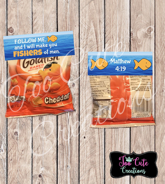 Fishers of Men, Goldfish Bag Topper, Matthew 4:19