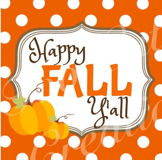Happy Fall Y’all gift tags, fall gift ideas, pumpkin Gift tags for friends, neighbors, teachers and co-workers