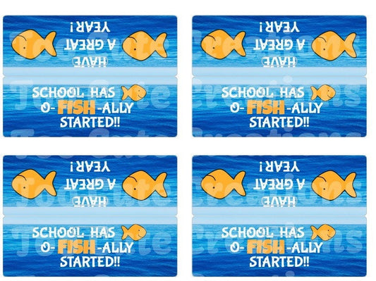 School has O-fishally started Goldfish Bag Topper, Beginning of Year, Student Gift, Goldfish Favor tag! Great for Teachers or Room Moms!
