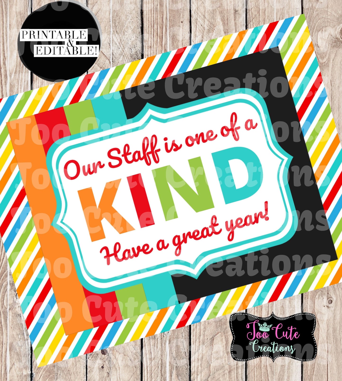 Editable 8.5x11!! One of a Kind Staff/Employee Work Room Treat Sign//Break Room//School Sign, Staff Treats Sign