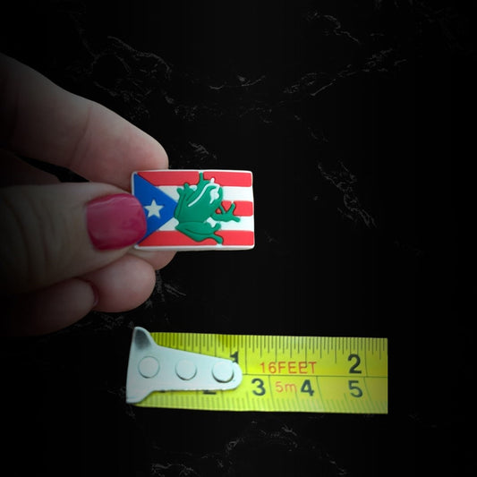 Puerto Rico Coqui Flag Shoe Charm