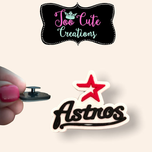 Houston Astros Old Logo Shoe Charm, MLB Shoe Charm, Astros Baseball, Bregman, Altuve, World Series Bound