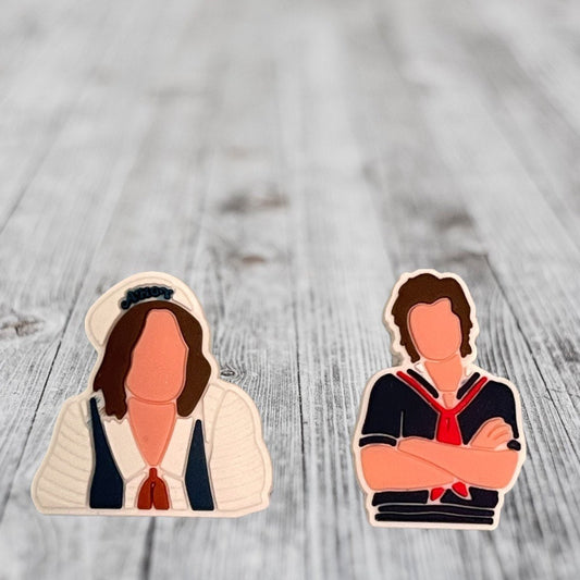 2 pc Steve and Robin Croc Charms | Lit Croc Charms| Bracelet Charms |Accessories