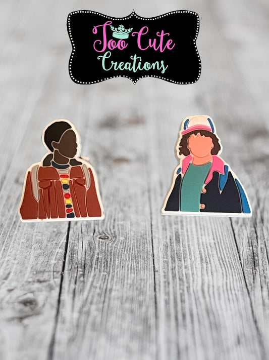 Dustin and/or Lucas, Croc Charms | Lit Croc Charms| Stranger Characters Charms Accessories