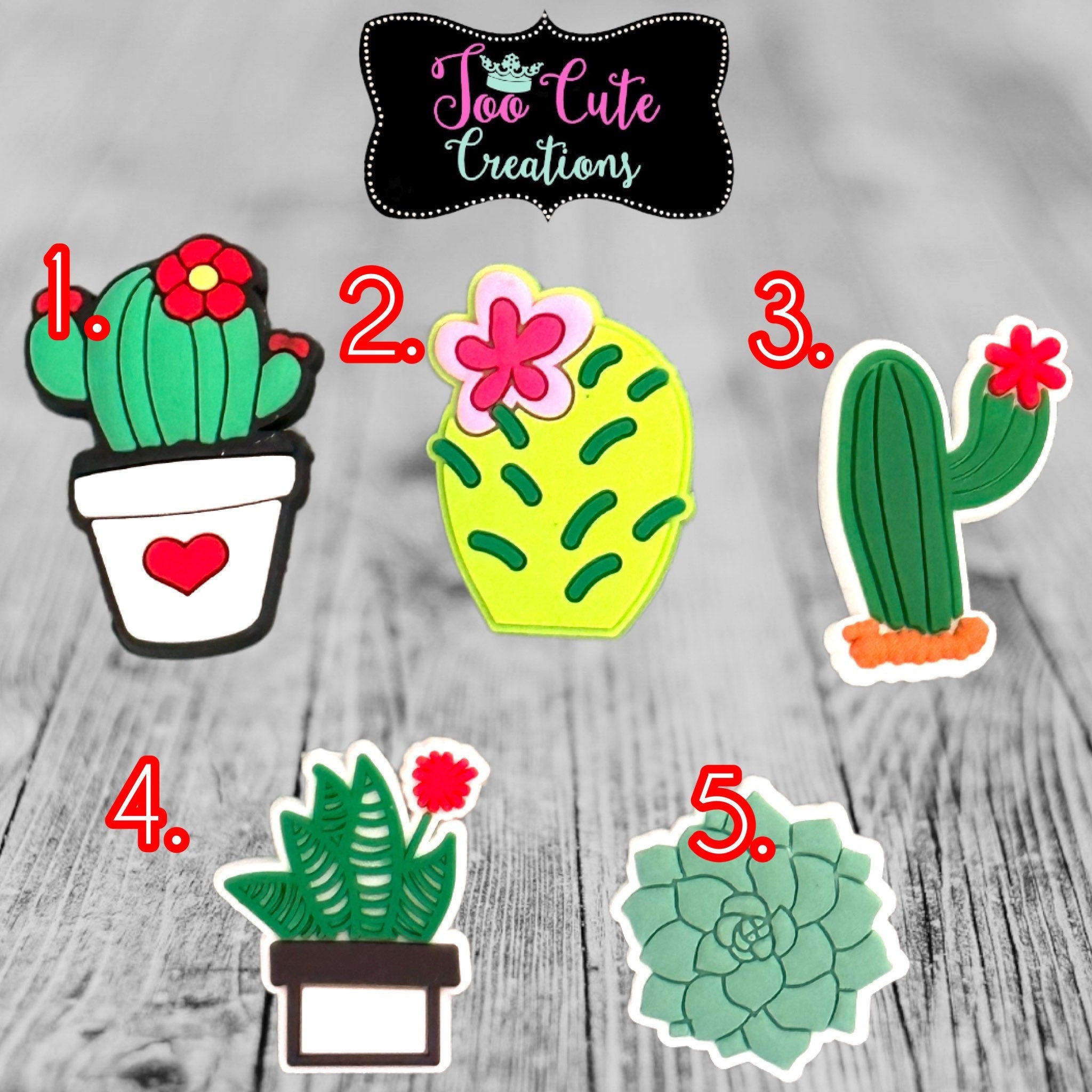 succulent crocs Cactus/Plant Croc Charms| Succulent, Gardening Croc Charms, Shoe Charm – Too Cute Creations