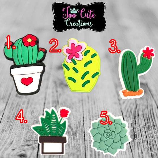 Cactus/Plant Croc Charms| Succulent, Gardening Croc Charms, Shoe Charm