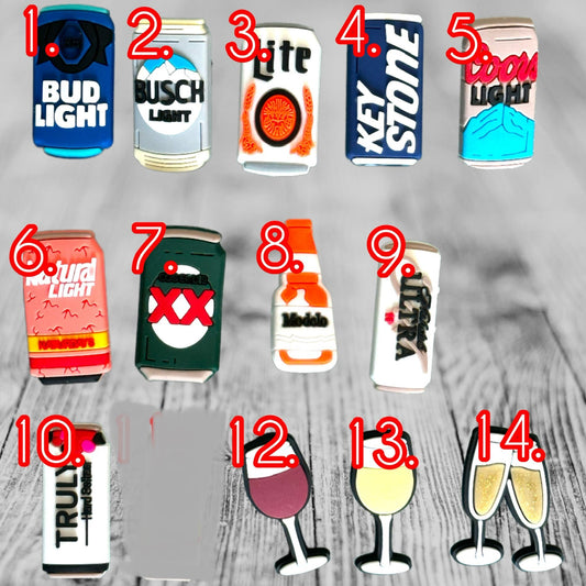 Adult Beverage Croc Charms | Alcohol/Beer/Wine/Drink Croc Charms| Fashion Charms | Croc Accessories | Bracelet Charms