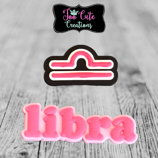 2 pc Libra Zodiac Sign/Symbol Croc Charms | Astrology Lit Croc Charms| Bracelet Charms |Accessories