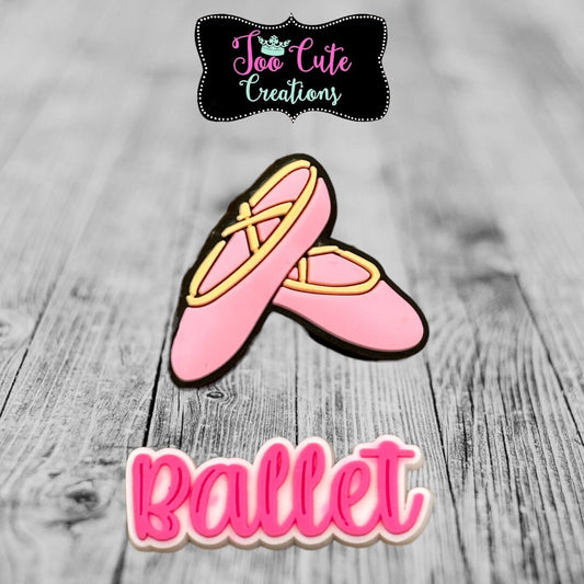 pink ballet croc charm set