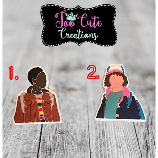 Dustin and/or Lucas, Croc Charms | Lit Croc Charms| Stranger Characters Charms Accessories