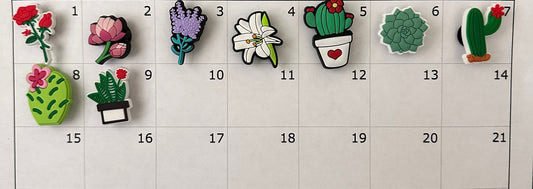 Flower Cactus Charms| Rose, Lavender, Easter Lily, Peony, Cactus, Gardening Croc Charms, Shoe Charm