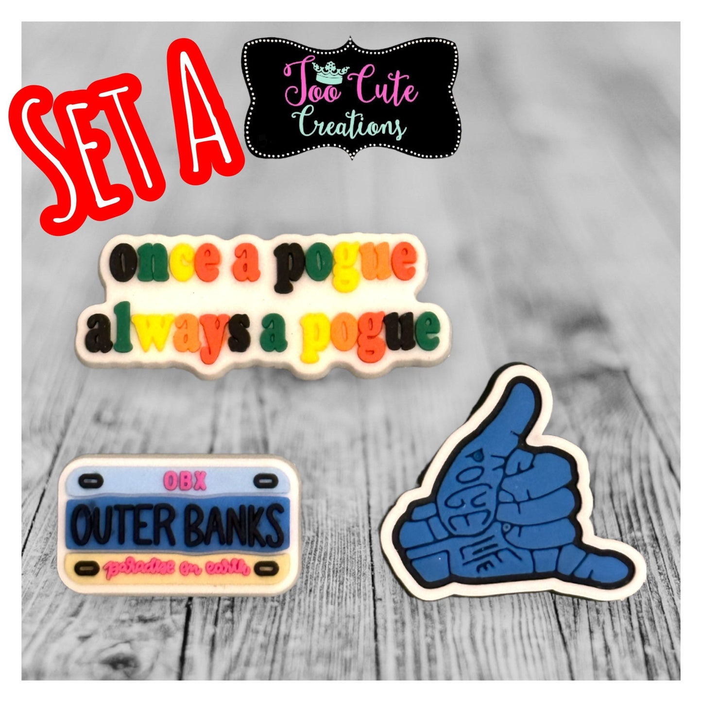 OBX Inspired Shoe Charm, Outer Bans, Beach Life