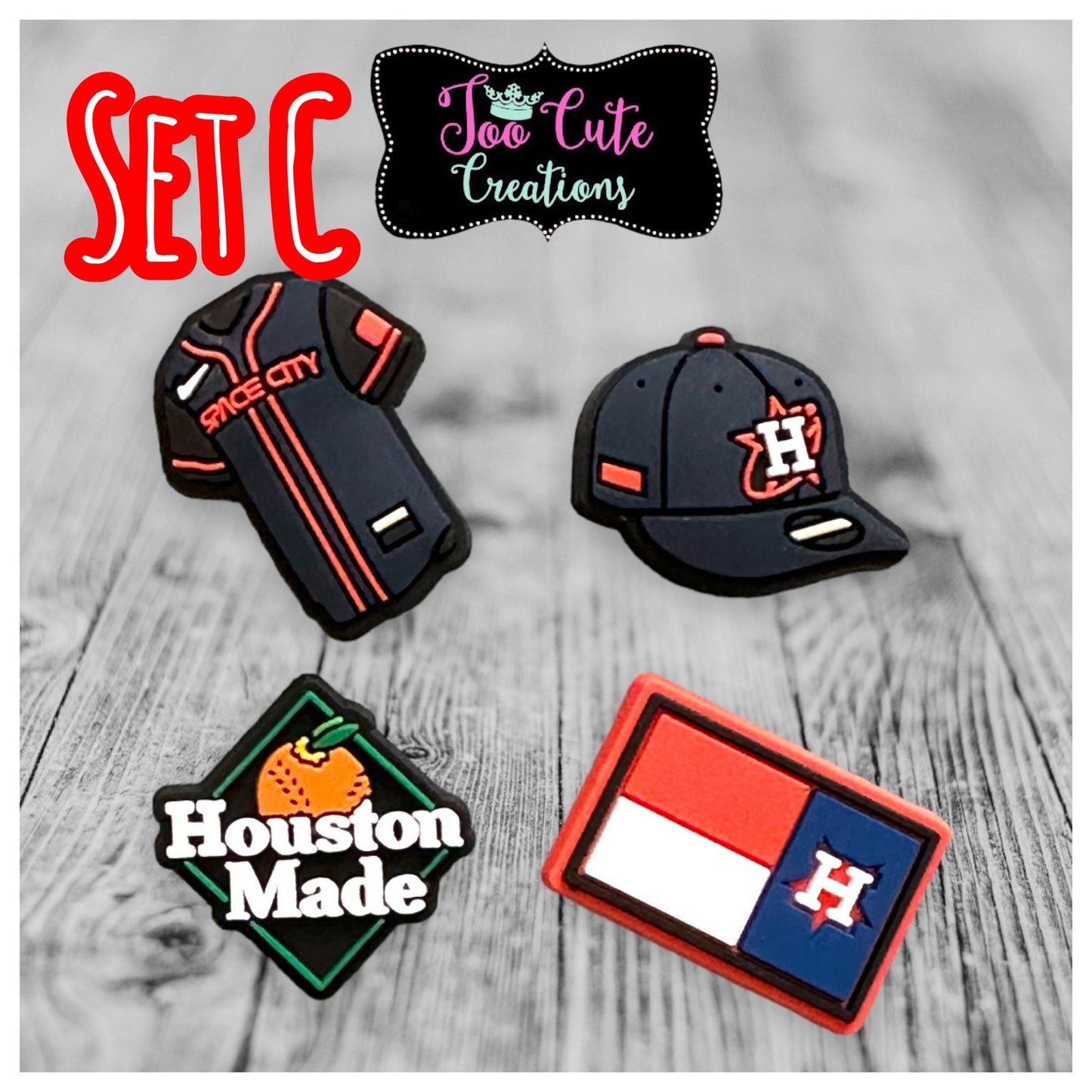Houston Baseball Shoe Charm,  Shoe Charm, Baseball Charms, World Series Champs