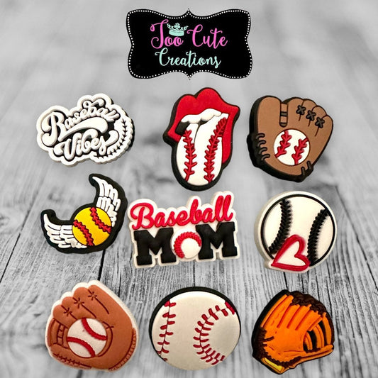 Baseball Theme Shoe Charms , Shoe Charm, Croc Charm, Shoe Accessory
