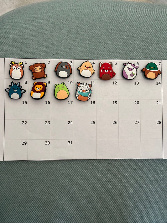 Squishmallows Shoe Charms,Cow, Chick, Deer, Red Fox, Frog, Bear, Dragon, Pig,Duck, Croc Charm, Kid Shoe Charms