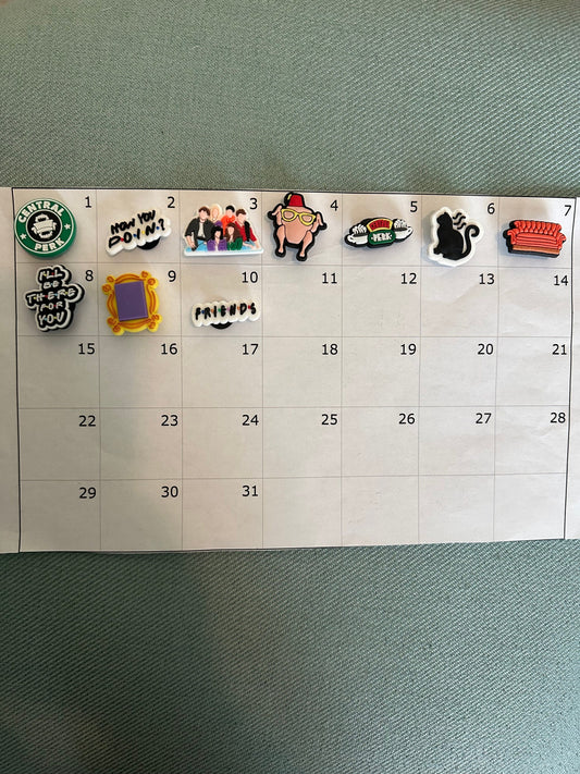 FRIENDS Croc Shoe Charms,TV Series Charms, Lit Croc charm Set