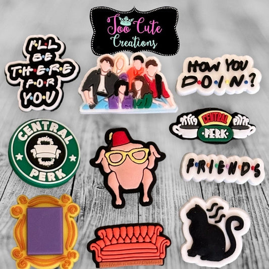 FRIENDS Croc Shoe Charms,TV Series Charms, Lit Croc charm Set