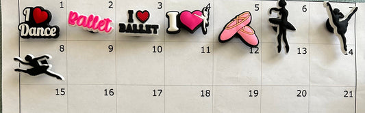 Dance, Ballet, Dancer, Ballet Shoe Croc Charms, Shoe Charms, Croc Charm, Shoe Accessory