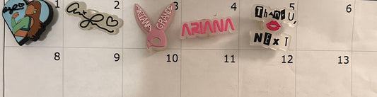 Pop Star Shoe Charm set, Shoe Charm, Thank You Next, Bunny Ears, Into You