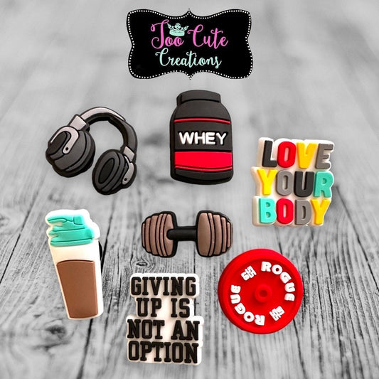 Fitness, Weight Lifting, Workout, Health, Power Lifting Shoe Croc Charms, Shoe Charms, Croc Charm, Shoe Accessory