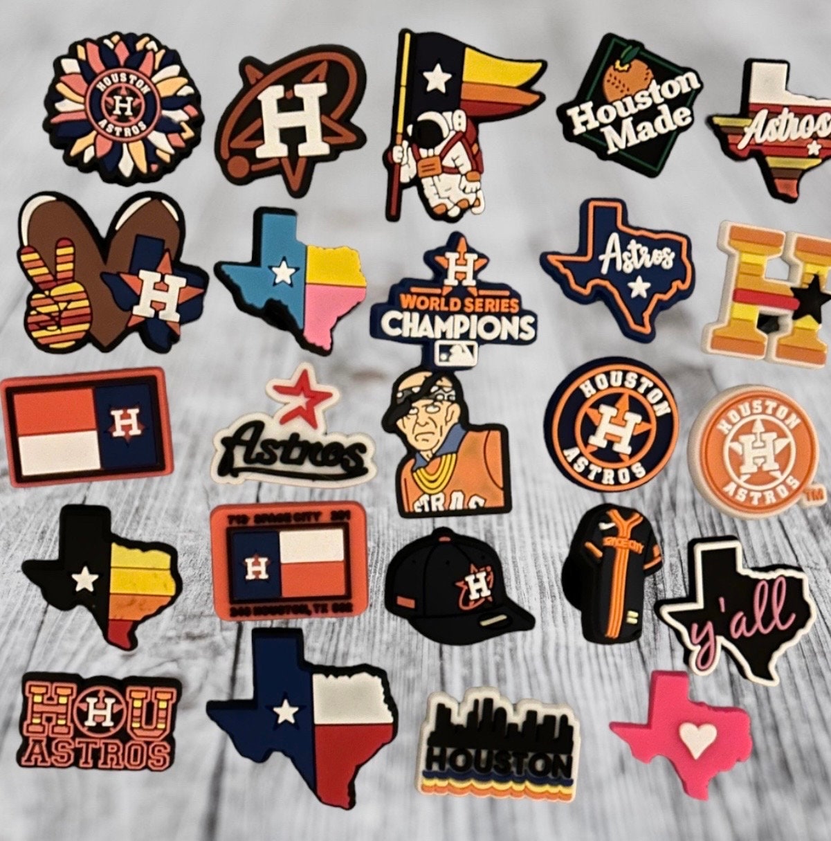 Houston Baseball Shoe Charm,  Shoe Charm, Baseball Charms, World Series Champs