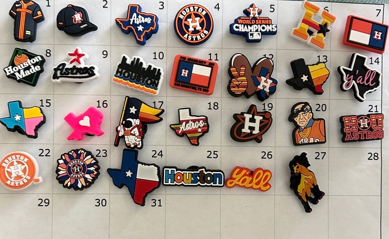 Houston Baseball Shoe Charm,  Shoe Charm, Baseball Charms, World Series Champs