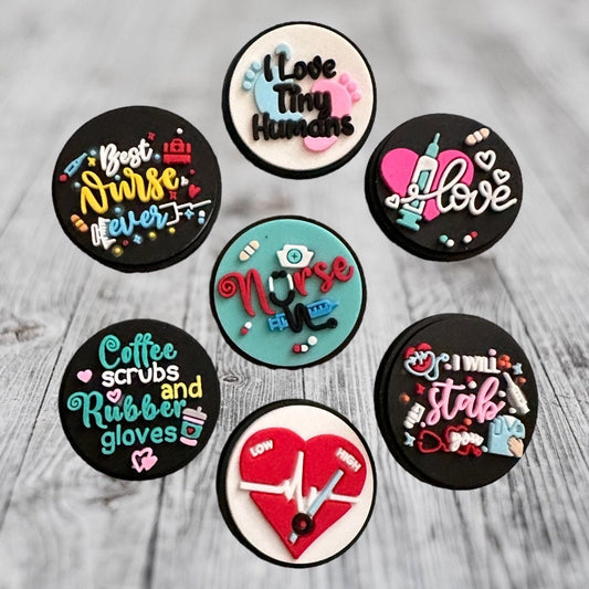 Nurse Charms, Medical Staff Charms, Health Care Worker Shoe Croc Charms, Shoe Charms, Croc Charm, Shoe Accessory